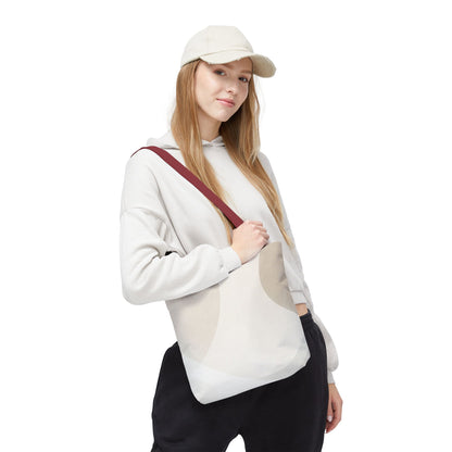 Neutral Abstract Geometric Tote Bag | Minimal Beige Shapes