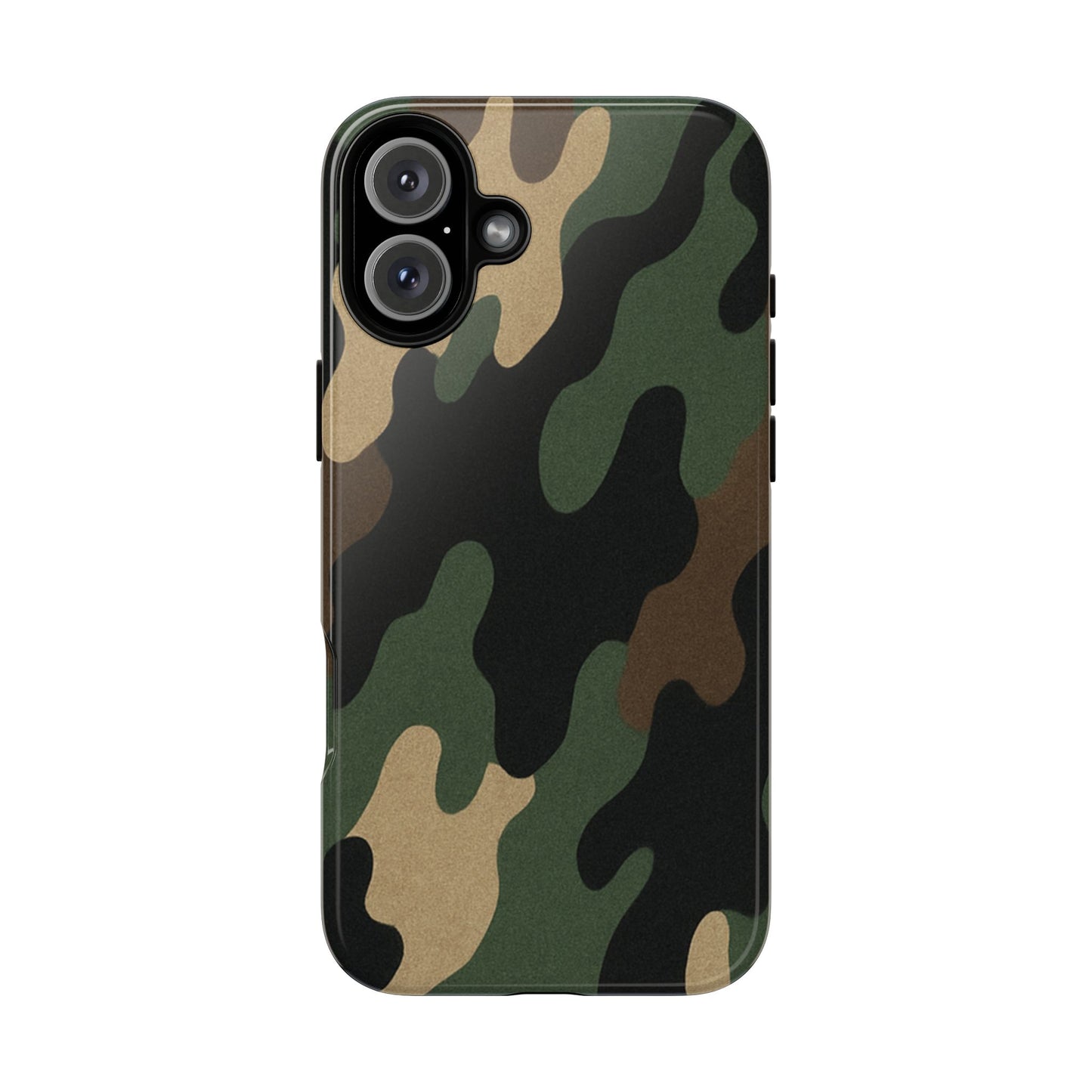 Rugged military green camo Printify tough phone case with protective design for smartphones.