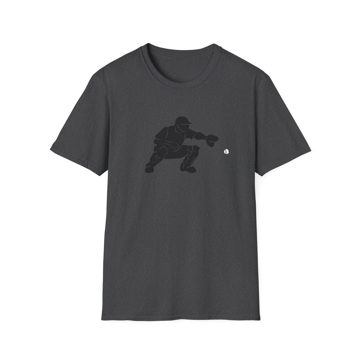 Baseball Catcher Unisex Softstyle T-Shirt, Sports Apparel, Gift for Athletes, Workout Gear, Casual Wear, Special Occasions