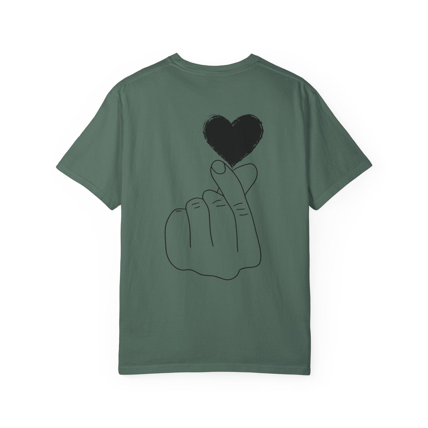 Unisex Garment-Dyed T-Shirt with Heart Design | Casual Trendy Wear for All Occasions