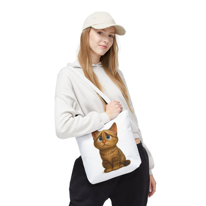 Cute Cat Tote Bag, Animal Lover Gift, Shopping Tote, Reusable Bag, Cute Merchandise, Eco-Friendly Gift - TRV