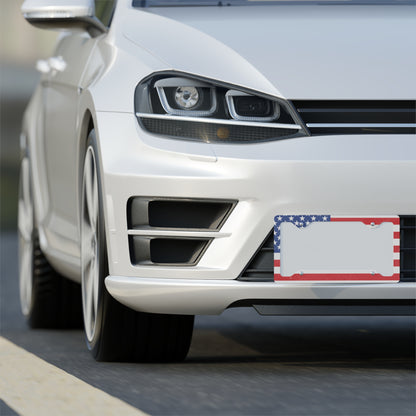 American Flag Metal License Plate Frame