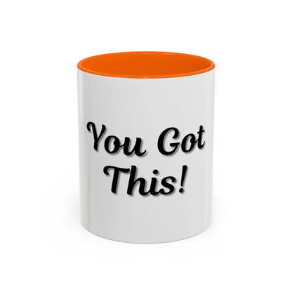 Inspirational Accent Coffee Mug - "You Got This!" - Perfect for Motivation & Gifts - TRV