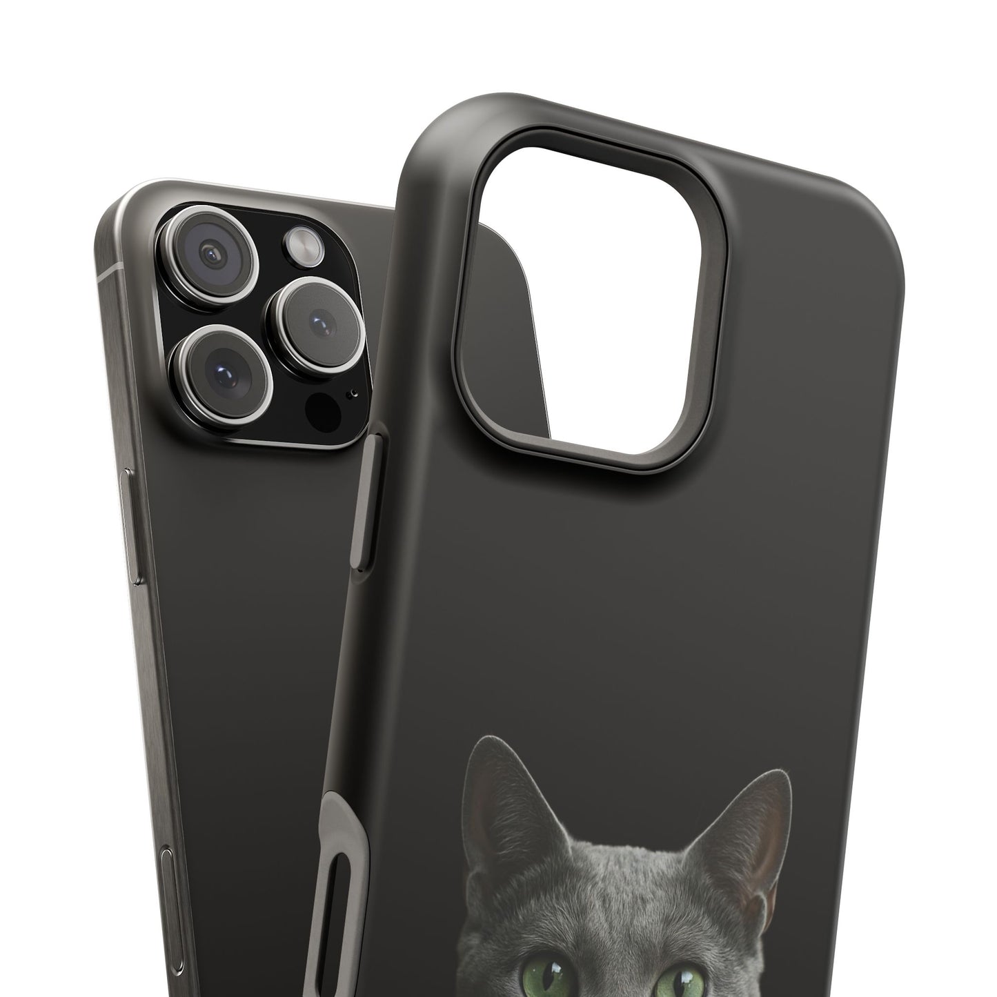 Russian Blue Cat Phone Case — Magnetic Impact-Resistant iPhone Cover