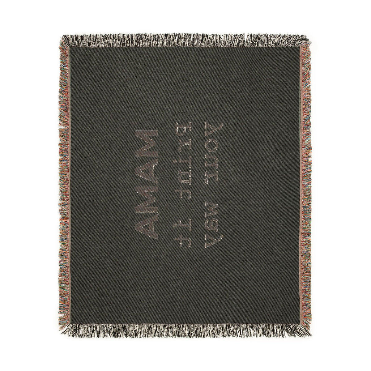 Custom woven throw blanket by Printify featuring personalized design, soft fabric, and intricate woven patterns.