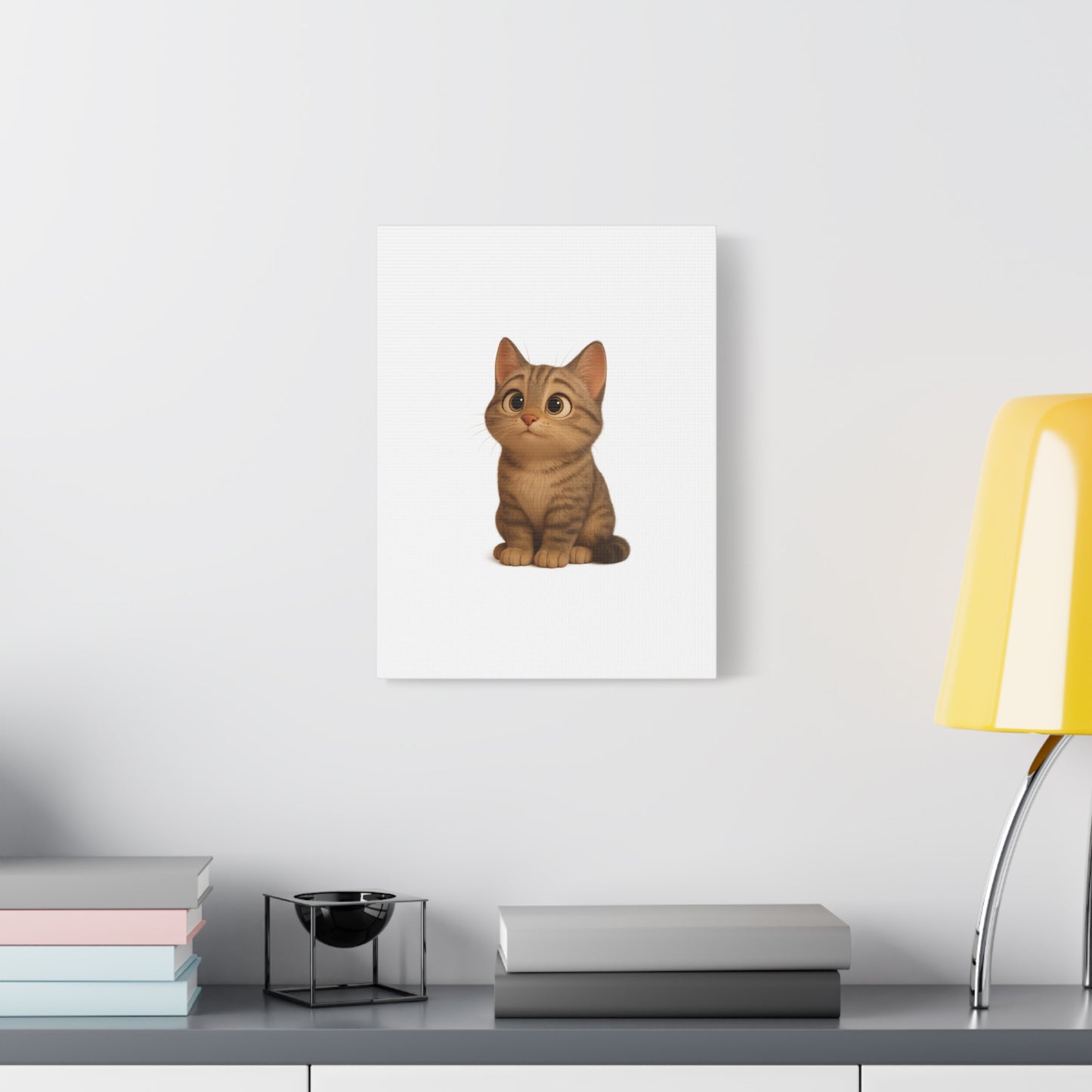 Adorable Cat Canvas Art, Cute Cat Wall Decor, Pet Lover Gift, Nursery Wall Art, Animal Print, Modern Home Decor - TRV