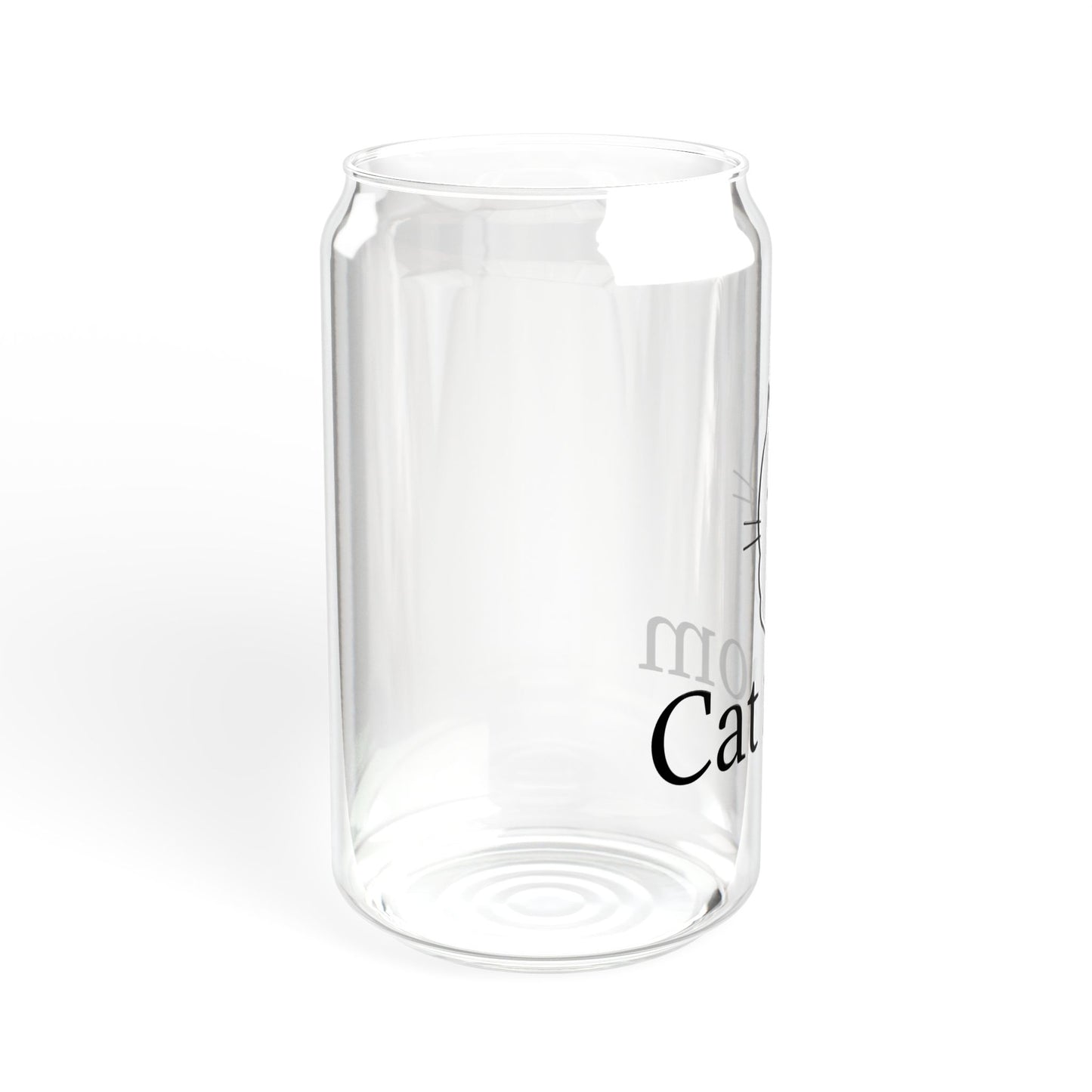 Cat Mom Sipper Glass - 16oz Cute Cat Lover Tumbler with Straw