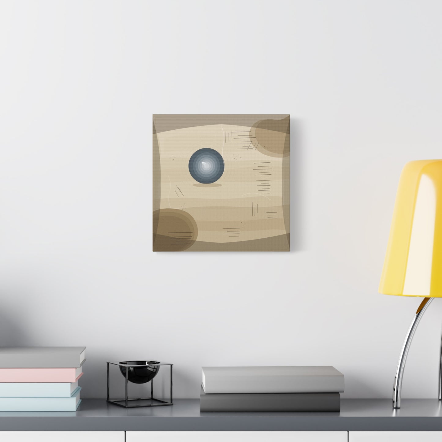 Abstract Warm Desert Field Matte Canvas