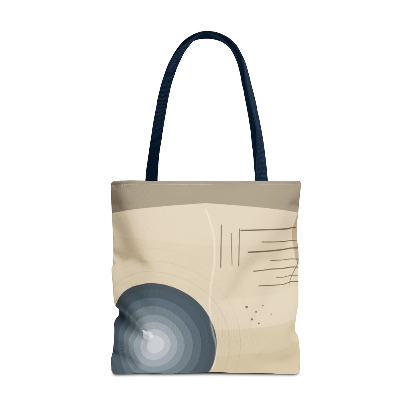 Abstract Neutral Waves Tote Bag | Geometric Circle Pattern
