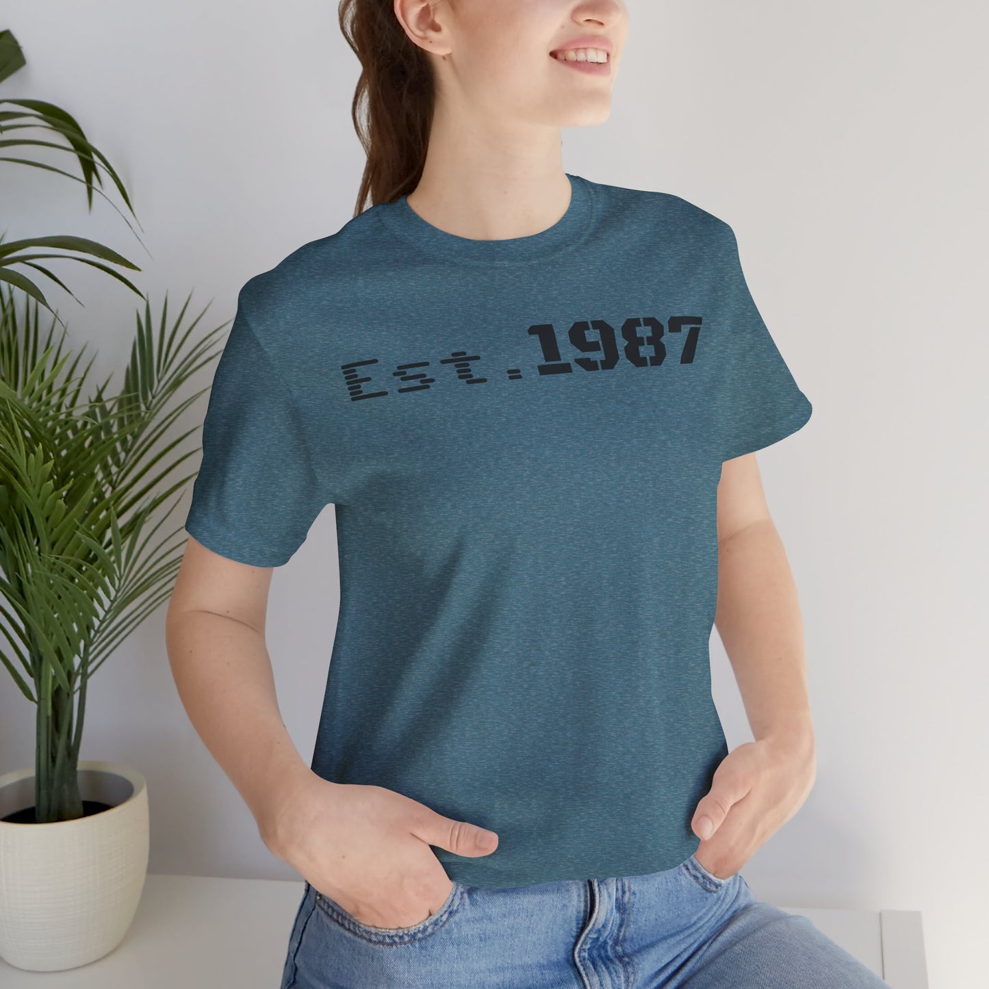 Est. 1987 Unisex Tee - Vintage Style Shirt, 80s Birth Year Gift, Casual Wear, Birthday T-Shirt, Retro Graphic Tee