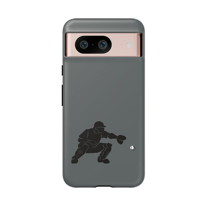 Printify baseball catcher phone case, tough protective cover with catcher graphic for iPhone or Android models.