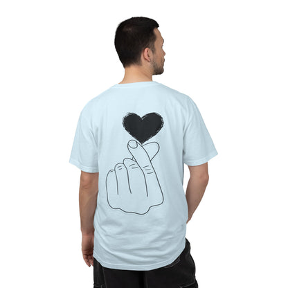 Unisex Garment-Dyed T-Shirt with Heart Design | Casual Trendy Wear for All Occasions
