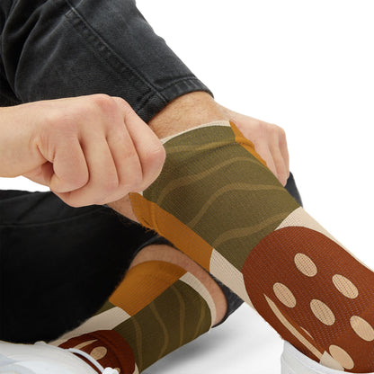 Abstract Floral Pattern Socks | Sublimation Crew Socks