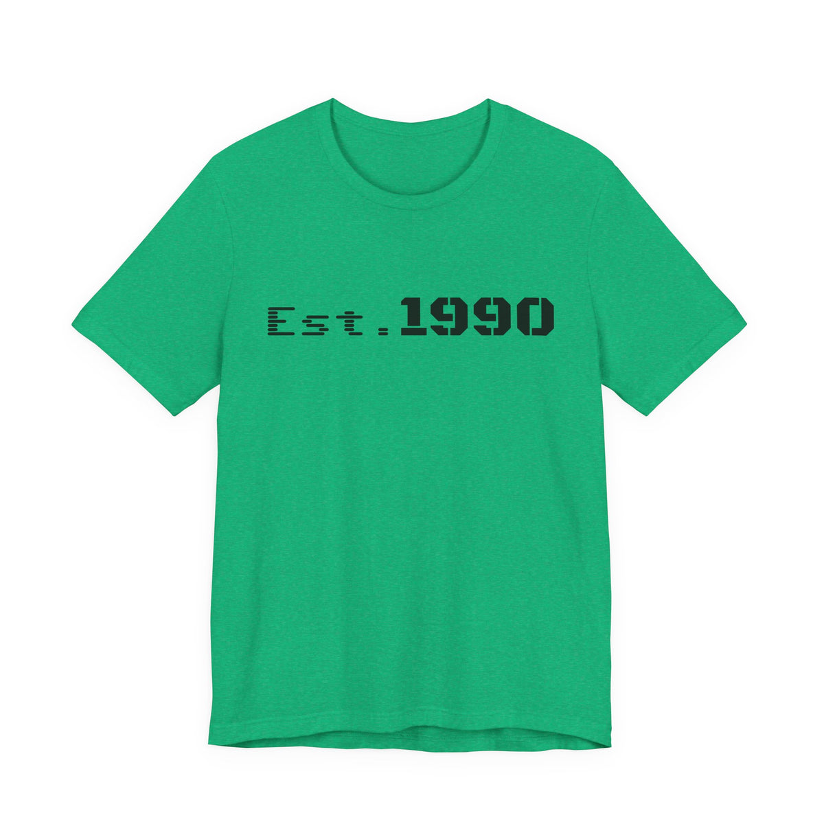 Vintage style Est. 1990 T-shirt by Printify featuring classic design and comfortable fabric, perfect for celebrating birth year.