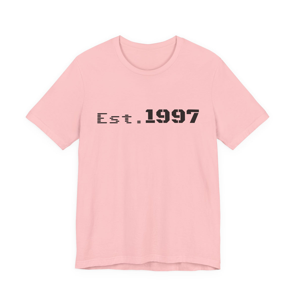 Vintage 1997 Established T-Shirt by Printify showing a classic design with "Est. 1997" text on a casual cotton tee.