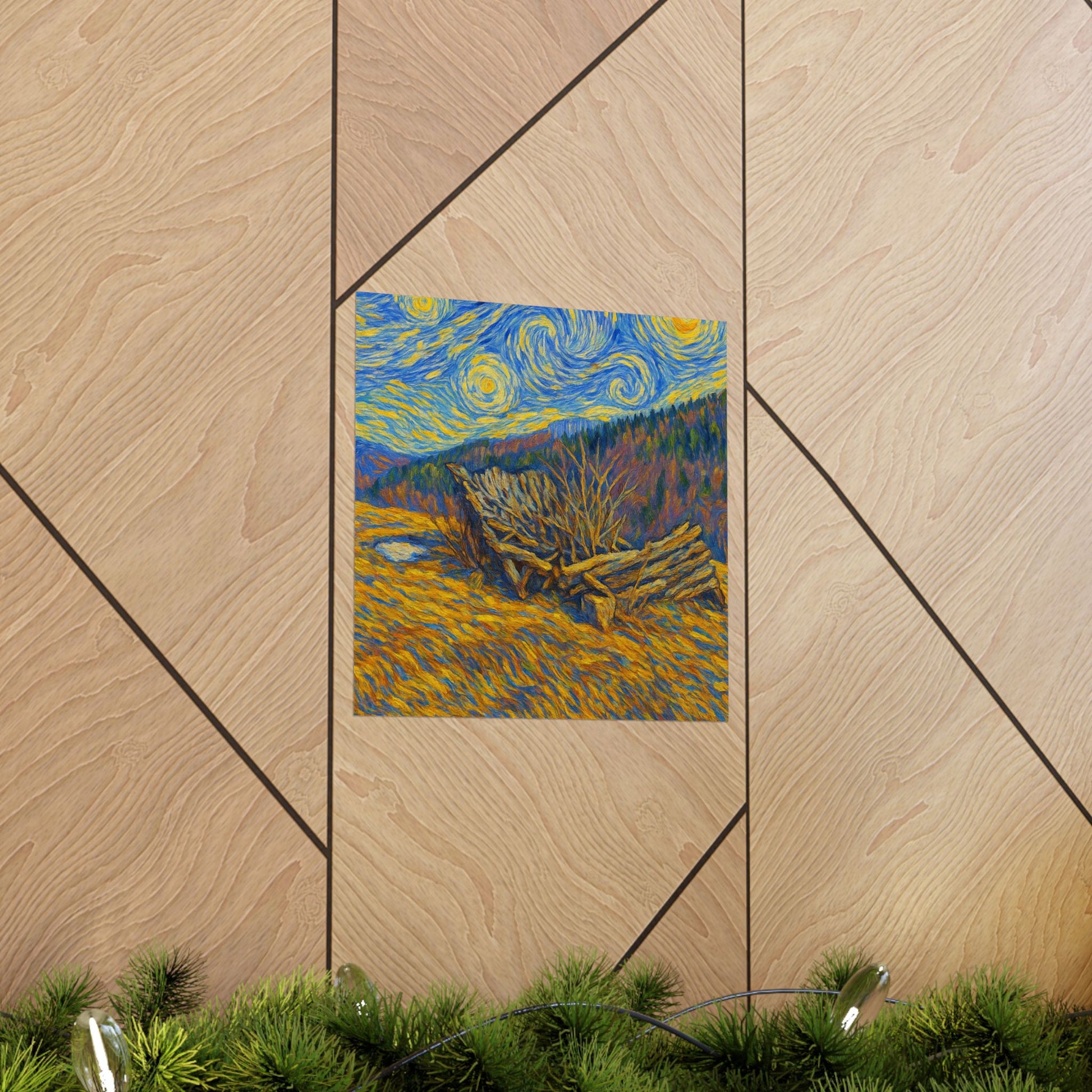 Matte Vertical Posters of Starry Night - Art Print for Home Decor, Wall Art, Gift for Art Lovers, Bacground for Celebrations - TRV