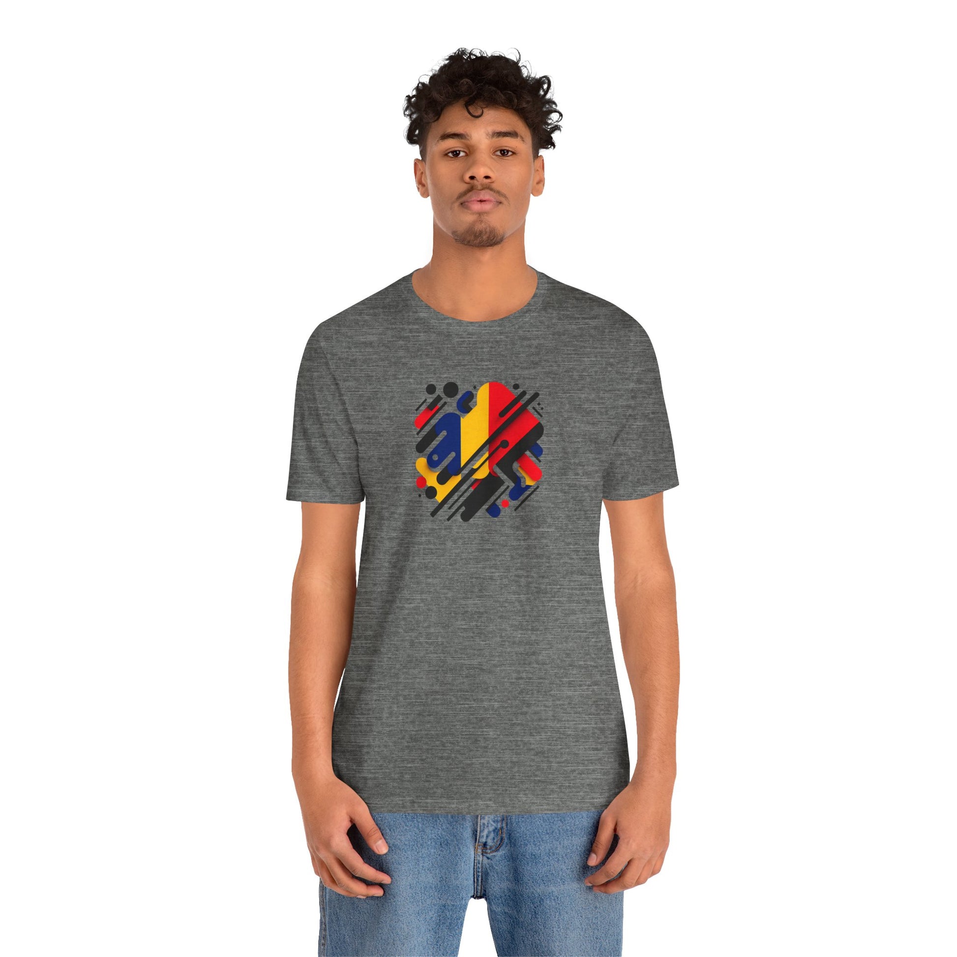 Artistic Heart Unisex Jersey Tee - Vibrant Graphic Tee, Casual Wear, Gift for Art Lovers, Birthday Surprise, Everyday Comfort - TRV