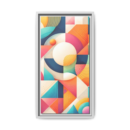 Colorful Geometric Abstract Art Matte Canvas Framed