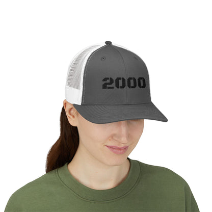 2000 Vintage Snapback Trucker Cap, Retro Baseball Hat, Birthday Gift, Stylish Outdoors Hat, 90s Nostalgia Cap - TRV