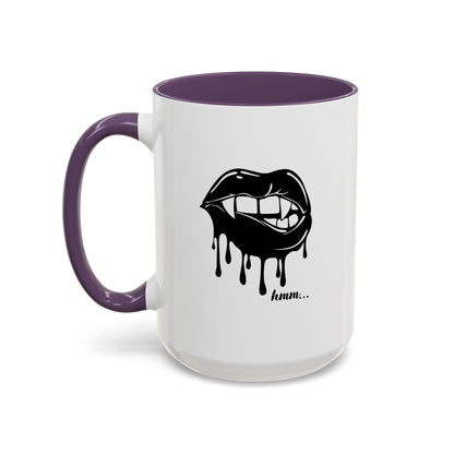 Vampire Lip Accent Coffee Mug - 11oz & 15oz - Unique Halloween Gift