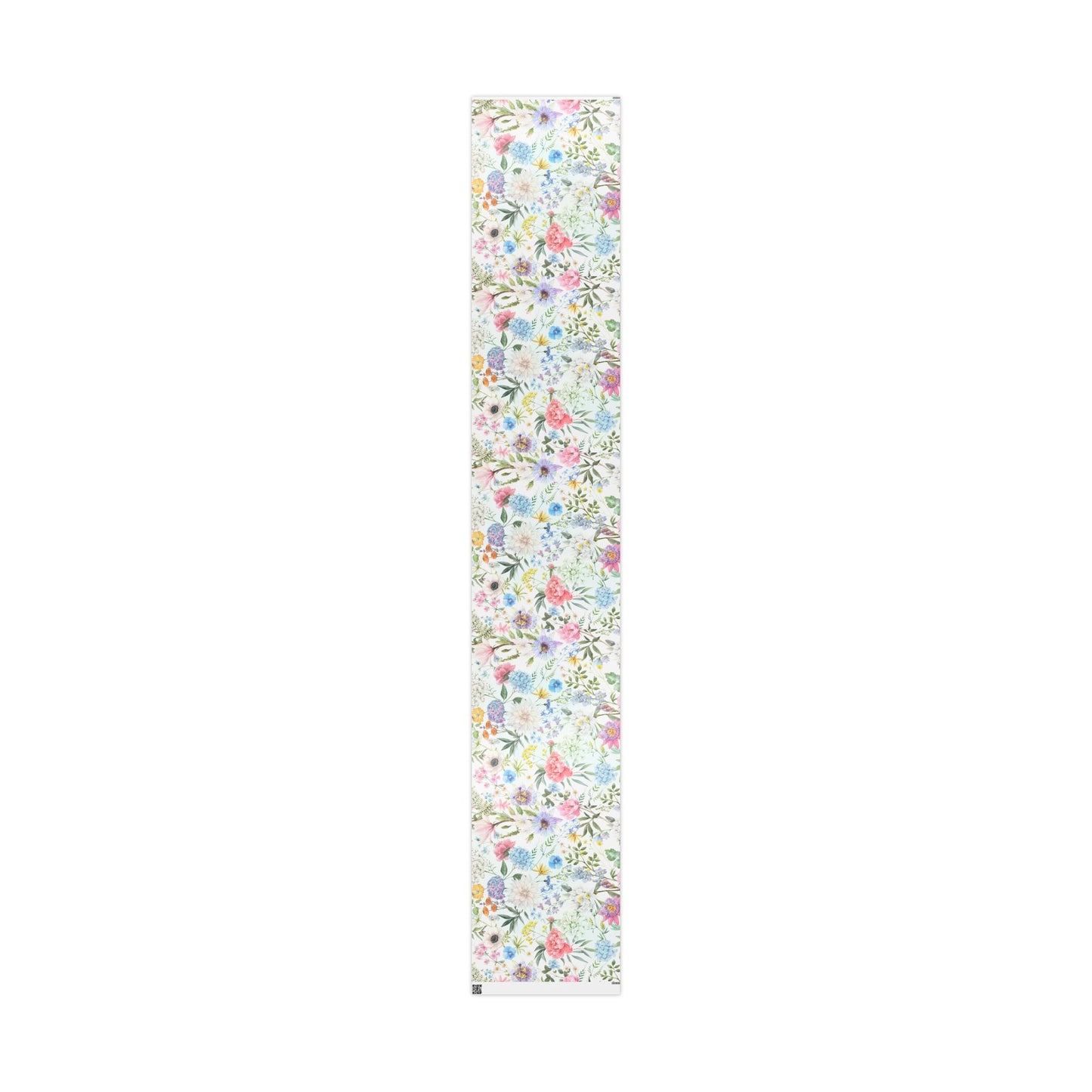 Floral Watercolor Wrapping Paper Roll — Pastel Flowers Gift Wrap for Mother's Day & Spring