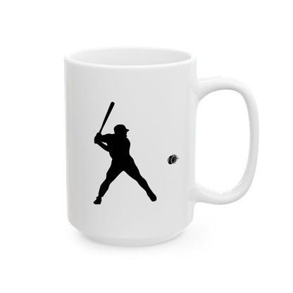 Baseball Ceramic Mug, Unique Gift for Art Lovers, Coffee Tea Cup, Home Decor, Minimalist Design, Ideal for Birthdays and Holidays