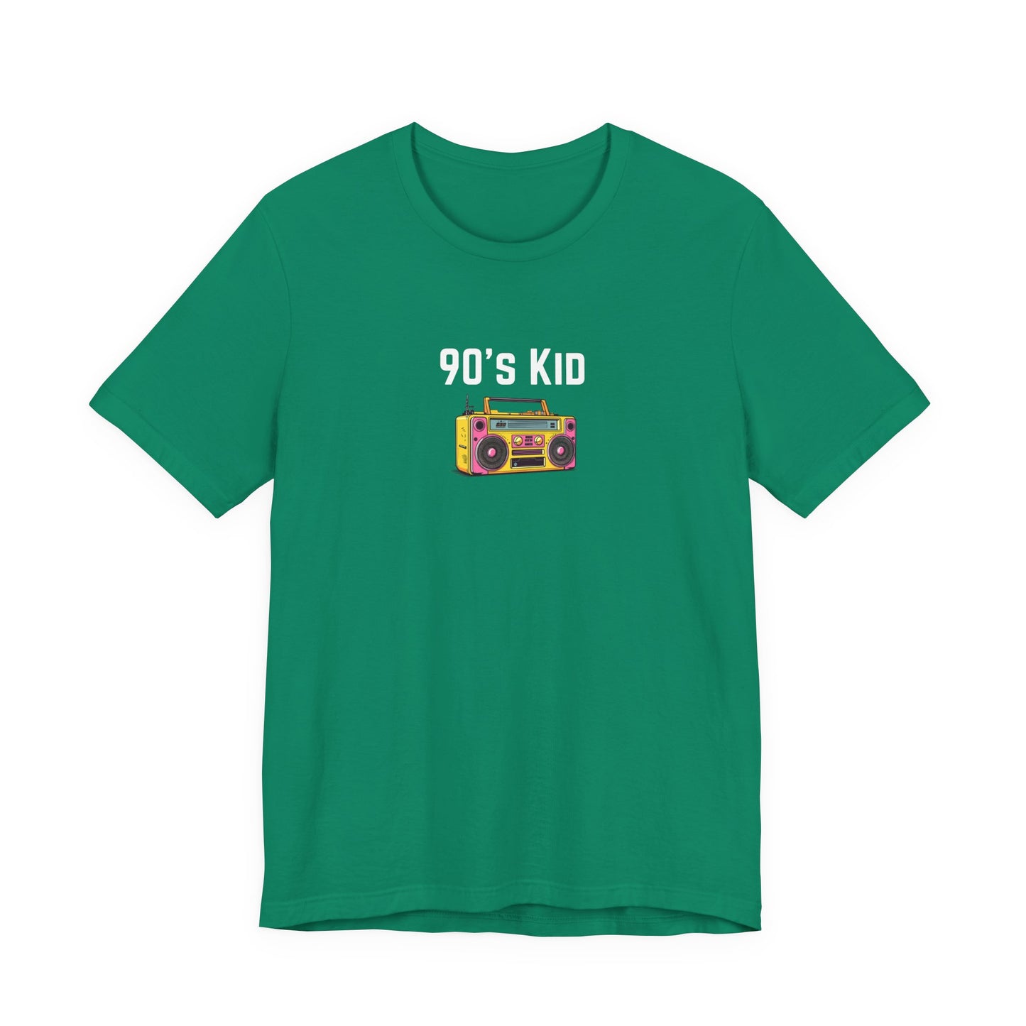 Retro Boombox Tee — 90s Kid Graphic T-Shirt