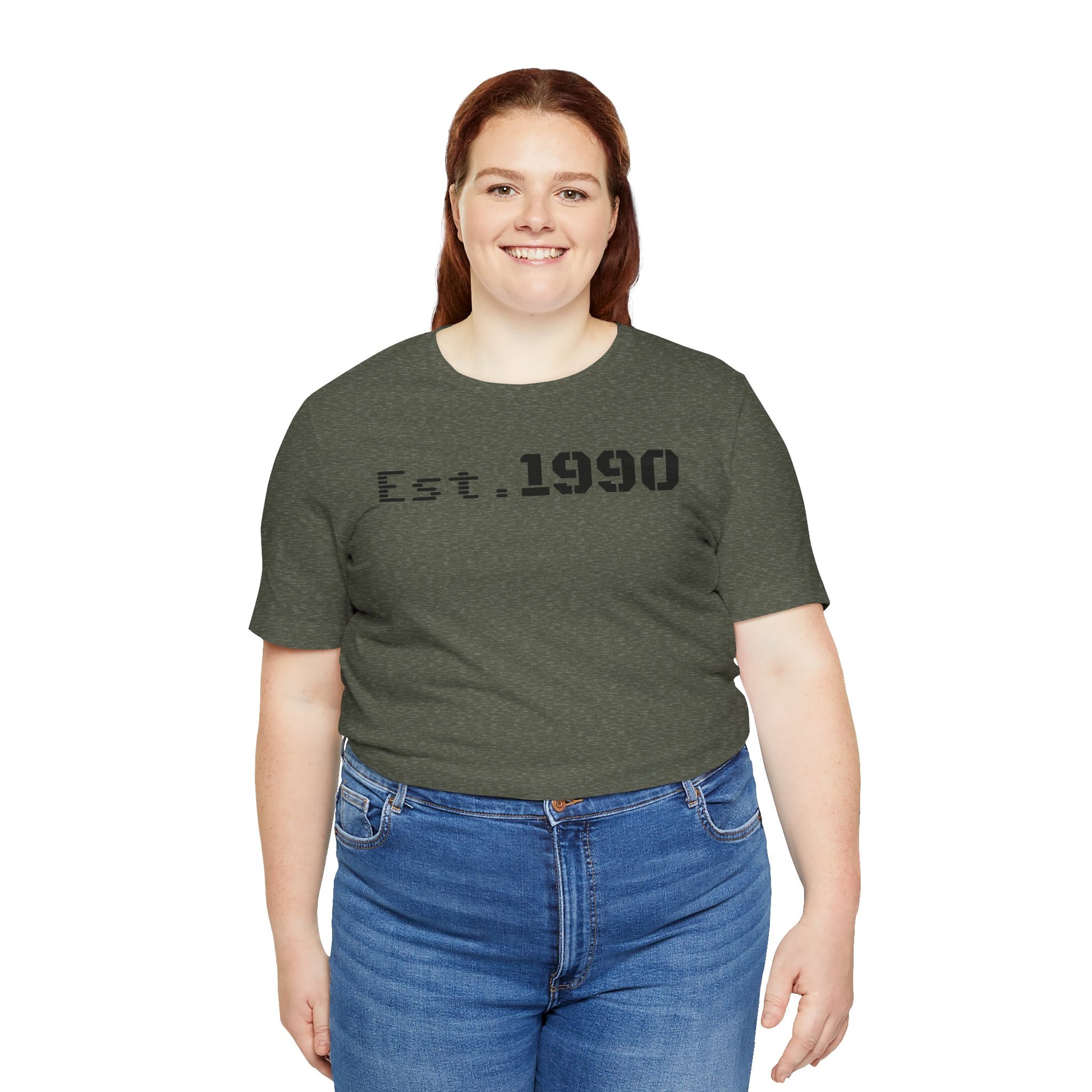 Unisex Est. 1990 Nostalgic Jersey Tee - Perfect Gift, Vintage Style, Retro Fashion, Birthday Celebration, Casual Wear - TRV