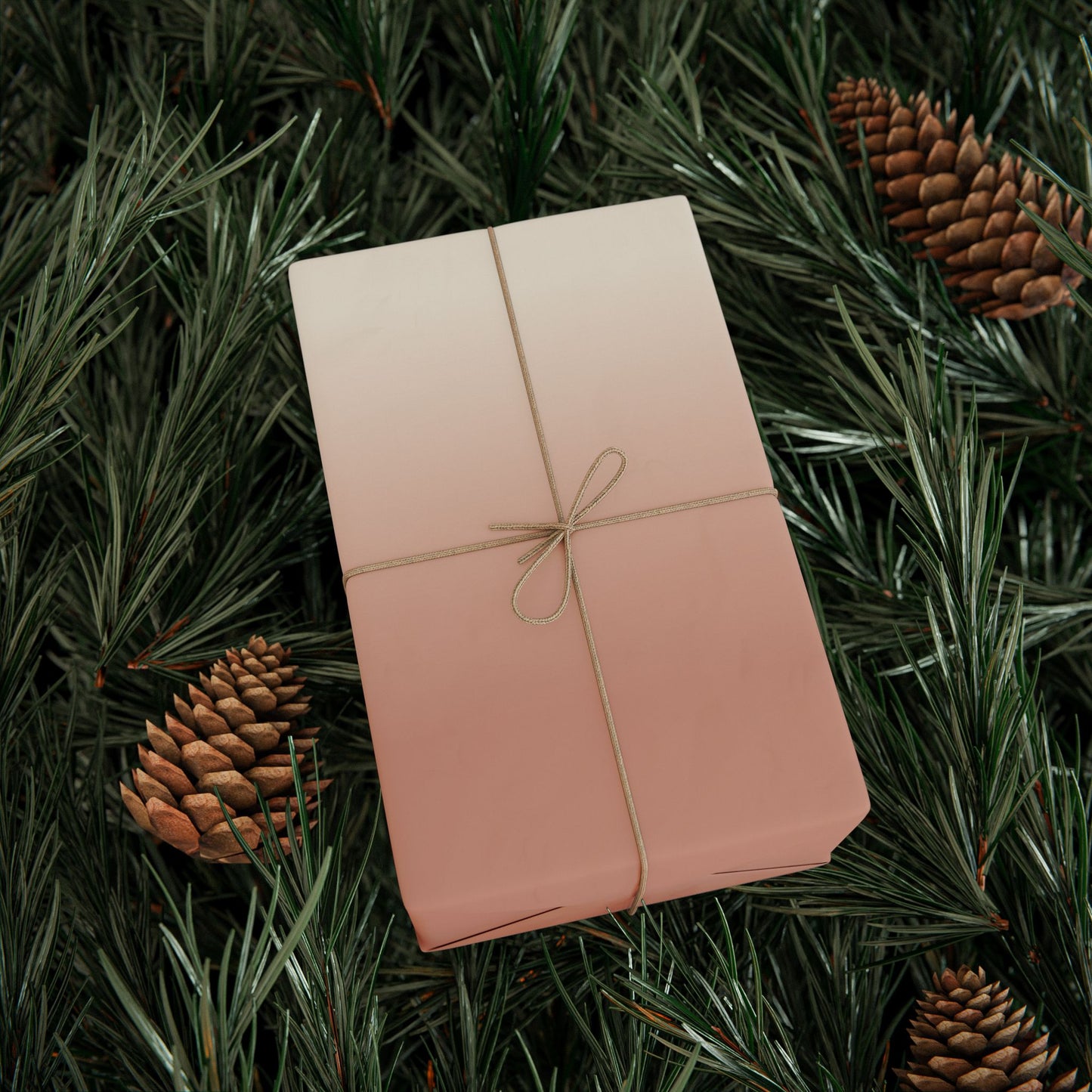 Neutral Ombre Gradient Wrapping Paper Roll — Minimal Beige to Brown Gift Wrap for Weddings, Birthdays & Everyday