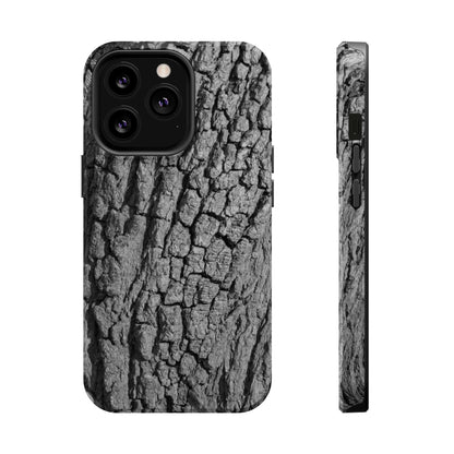 Bark texture phone case, lifestyle photo on table