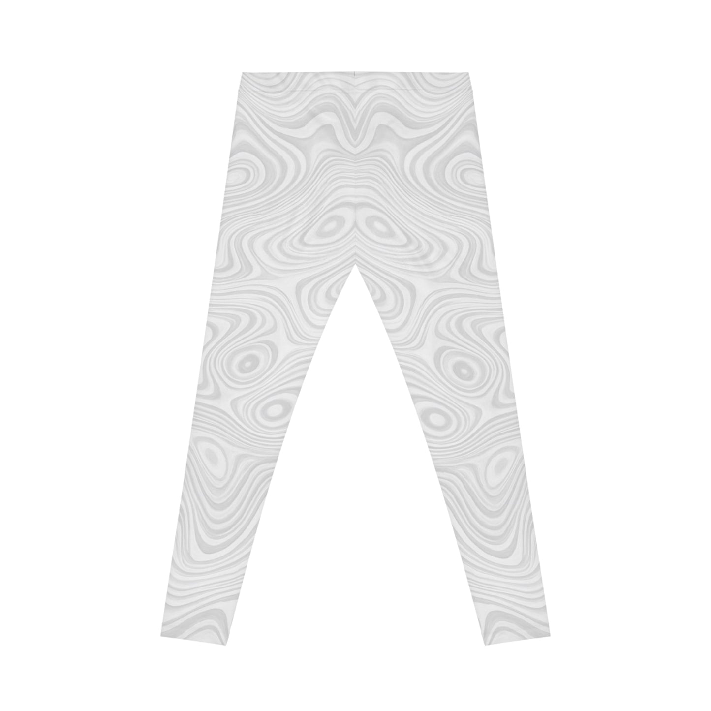 White marble swirl print all-over leggings for women, casual style with vibrant marble design by Printify
