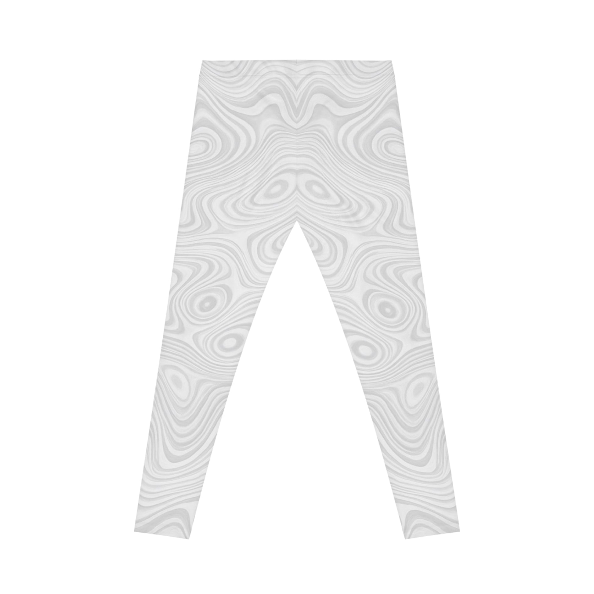 White marble swirl print all-over leggings for women, casual style with vibrant marble design by Printify