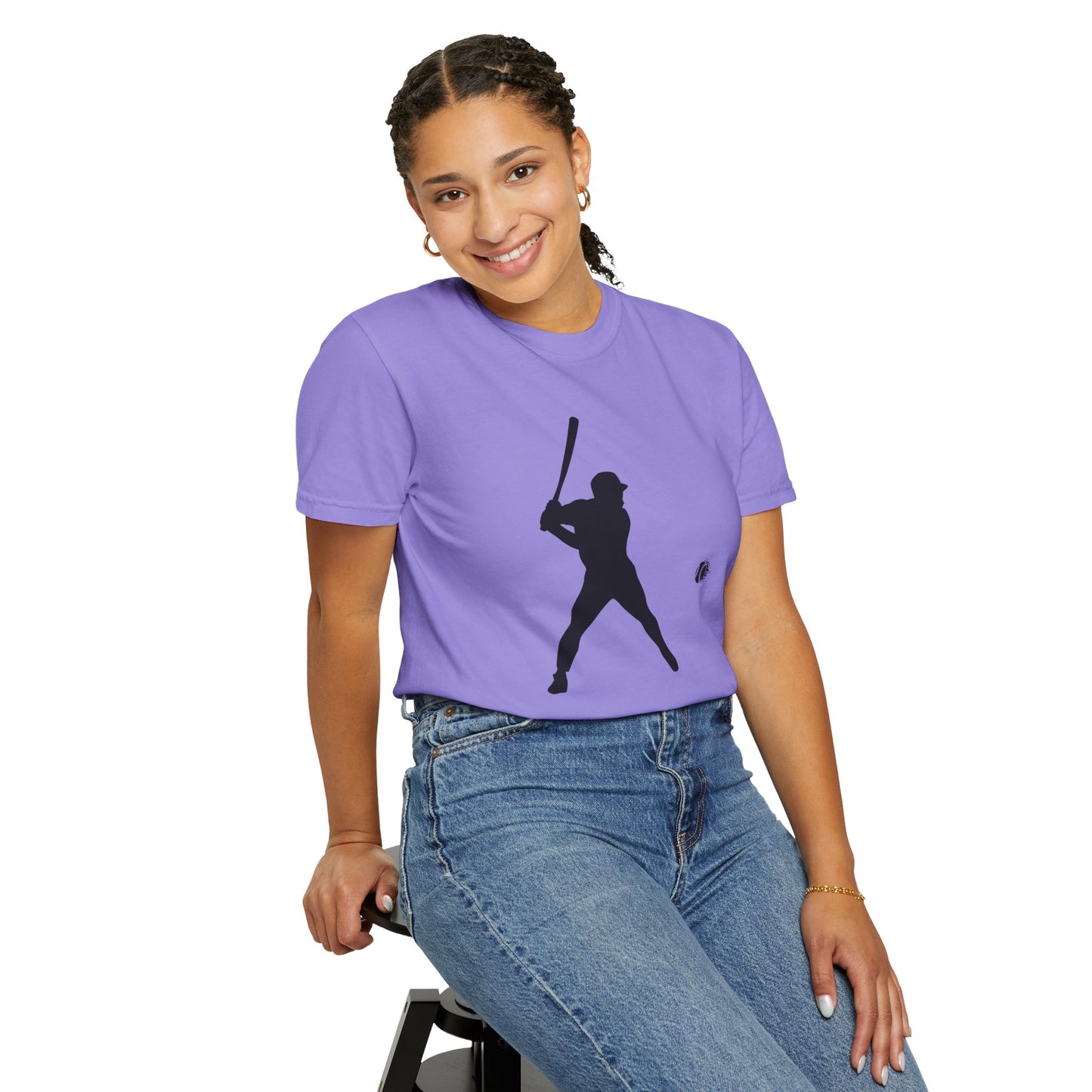 Unisex Baseball Silhouette Tee, Casual Wear, Sports Fan Apparel, Gift for Athletes, Summer Outing Outfit, Soft Cotton Shirt