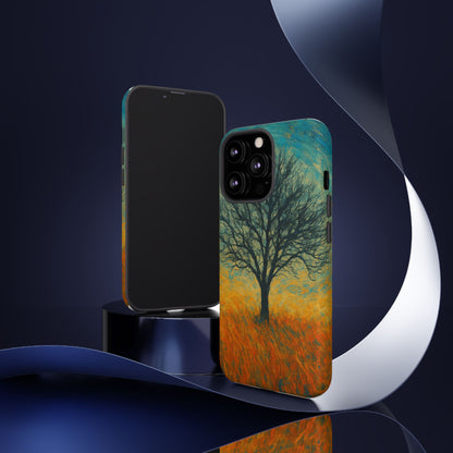 Artistic Phone Case with Tree Design, Nature Lover Gift, Unique Phone Cover, Holiday Present, Eco-friendly Tech Accessories - TRV