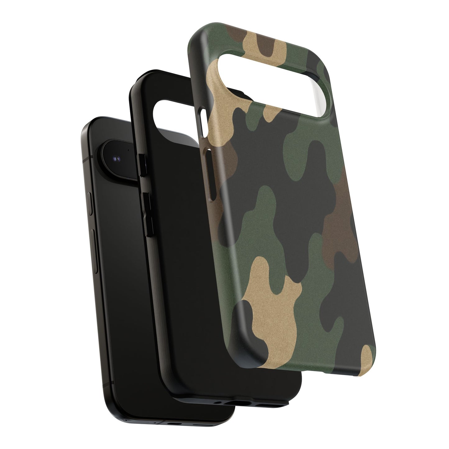 Military green Printify Camo Tough Phone Case with rugged design and protective features for smartphones.