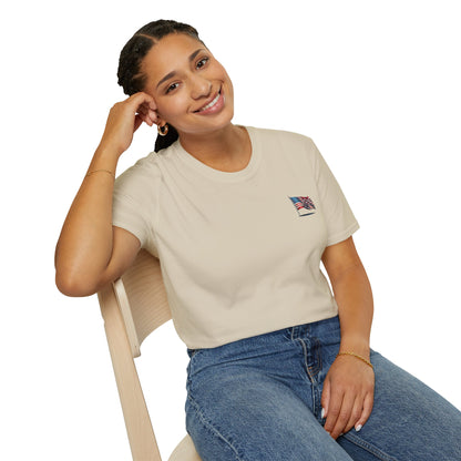 Patriotic Unisex Softstyle T-Shirt, American Flag Tee, USA Pride Shirt, Perfect for Independence Day, Casual Wear - TRV