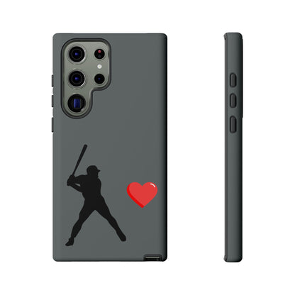 Printify Baseball Love phone case featuring sports-themed design, durable protective cover for smartphones, ideal for sports fans.