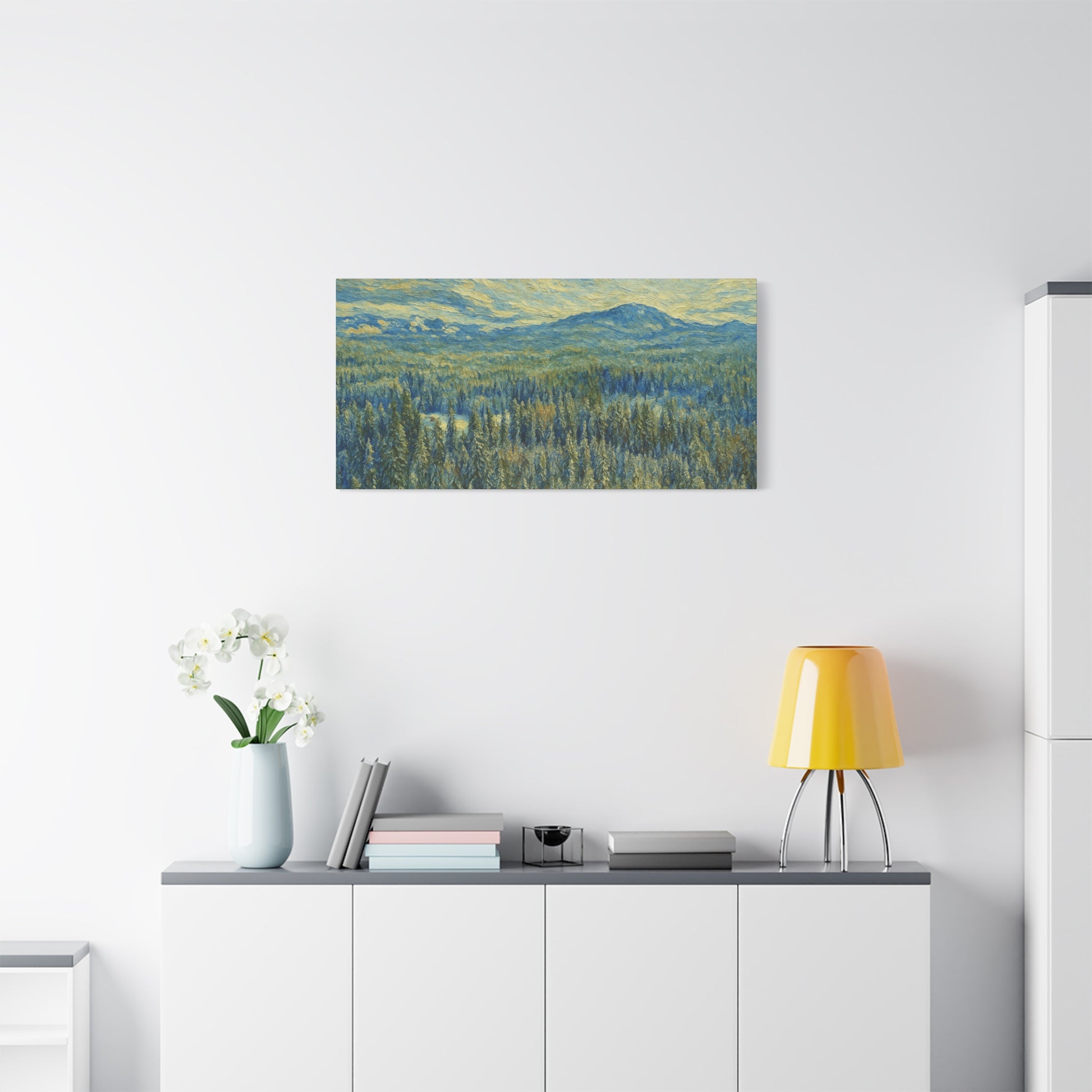 Scenic Landscape Canvas Print, Rustic Home Decor, Wall Art for Nature Lovers, Gift for Art Enthusiasts, Serene Forest Artwork - TRV