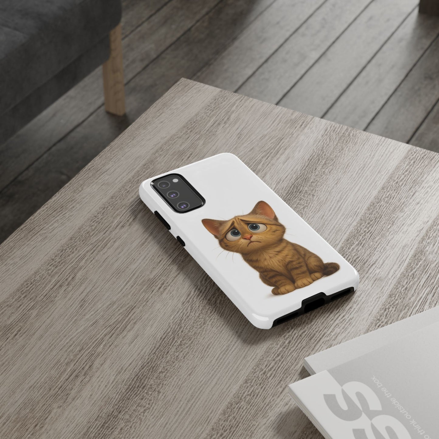 Cute Cat Phone Case, Funny Kitty Case, Animal Lover Gift, Cat Lover Accessory, Unique Cat Design Case, Pet Mom Gift - TRV
