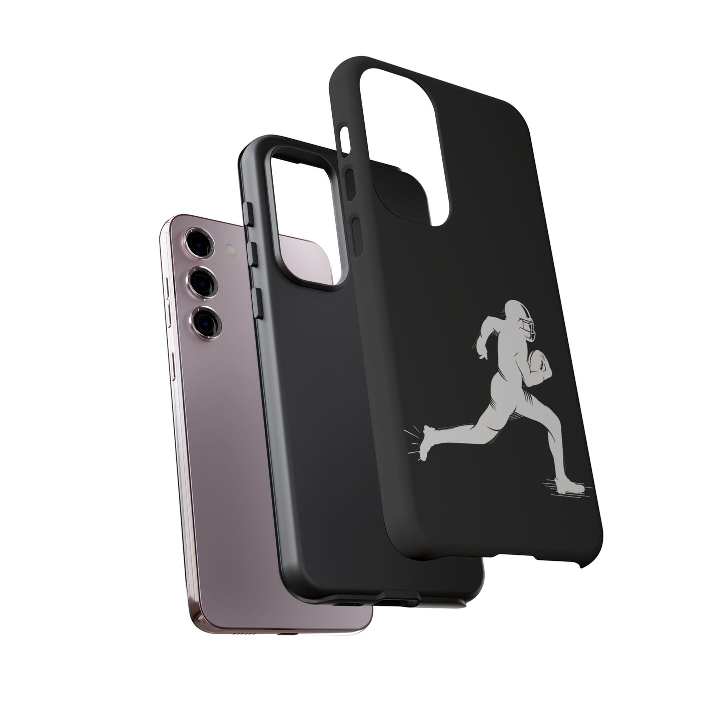 Football Player Phone Case, Tough Cases, Sports Phone Cover, Gift for Athletes, iPhone & Samsung Accessories, Running Player Design - TRV