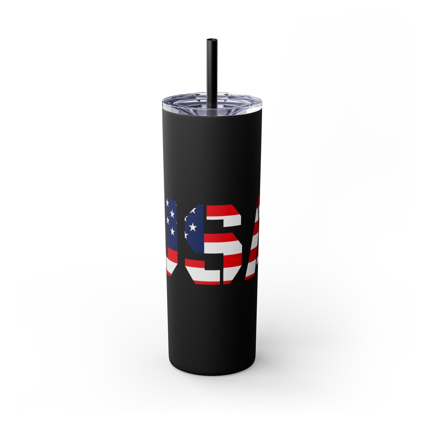 Skinny Tumbler — USA Flag 20oz Straw Tumbler (Patriotic Travel Cup)