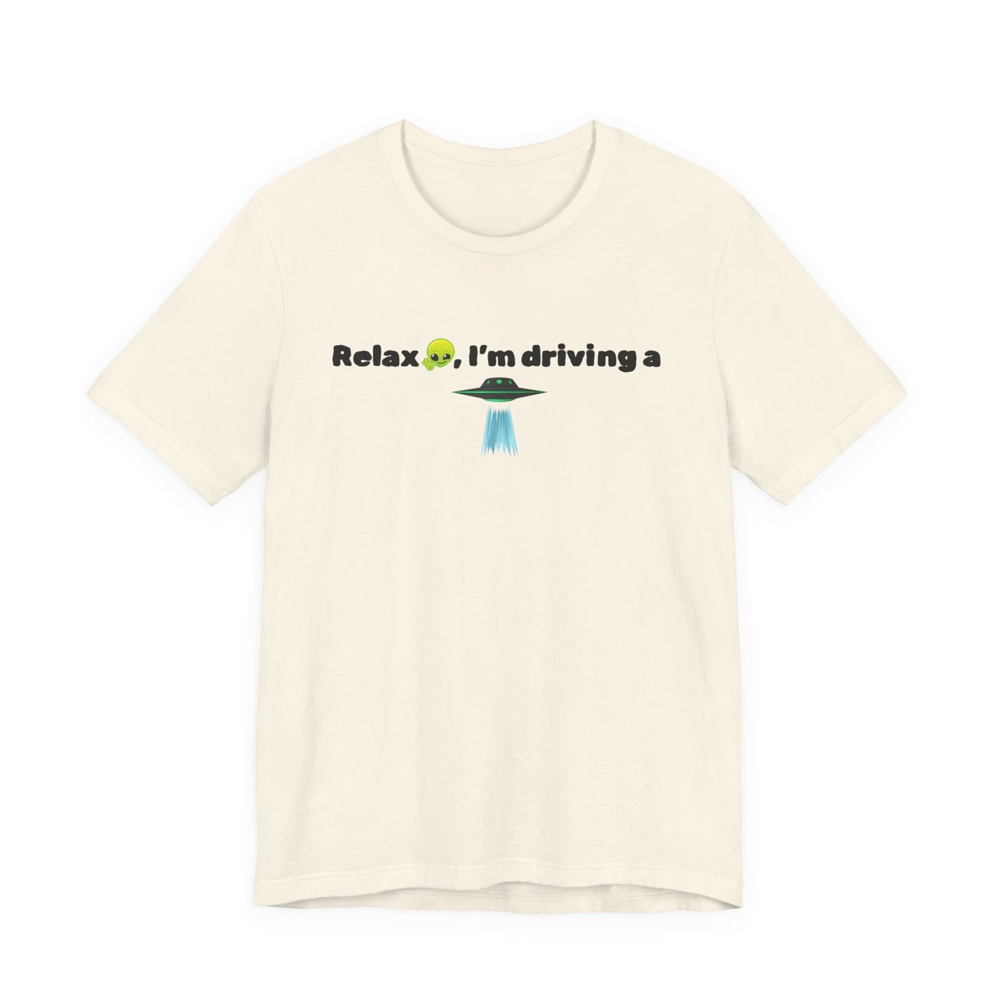 Alien Driving Unisex Tee - Fun Casual Shirt, Gifts for UFO Lovers, Quirky Humor T-Shirt, Perfect for Road Trips, Unique Birthday Present