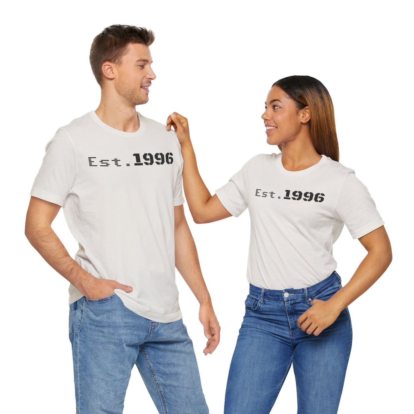 Unisex Jersey Tee - 'Est. 1996' Graphic Shirt, Birthday Gift, Casual Wear, Vintage Style, Retro Fashion, Gift for Him/Her - TRV