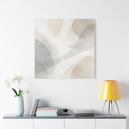 Neutral Abstract Organic Shapes Matte Canvas