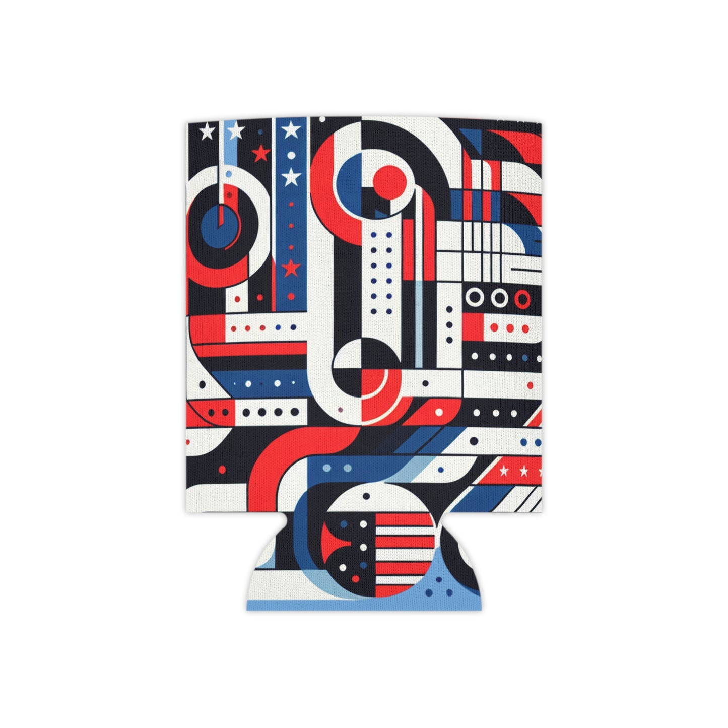 Modern Abstract American Flag Can Cooler