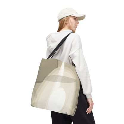 Neutral Abstract Light Beam Tote Bag | Minimalist Geometric Pattern