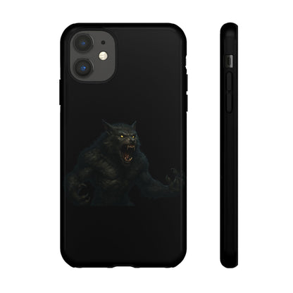 Werewolf Phone Case, Tough Cases, Black Panther Design, Gift for Animal Lovers, Phone Accessories, Fierce Phone Protection - TRV