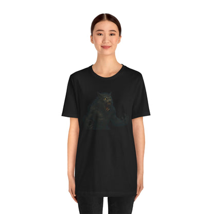 Werewolf Graphic Tee - Unisex Jersey Short Sleeve Shirt, Gift for Halloween, Casual Outfit, Animal Apparel, Unique T-Shirt