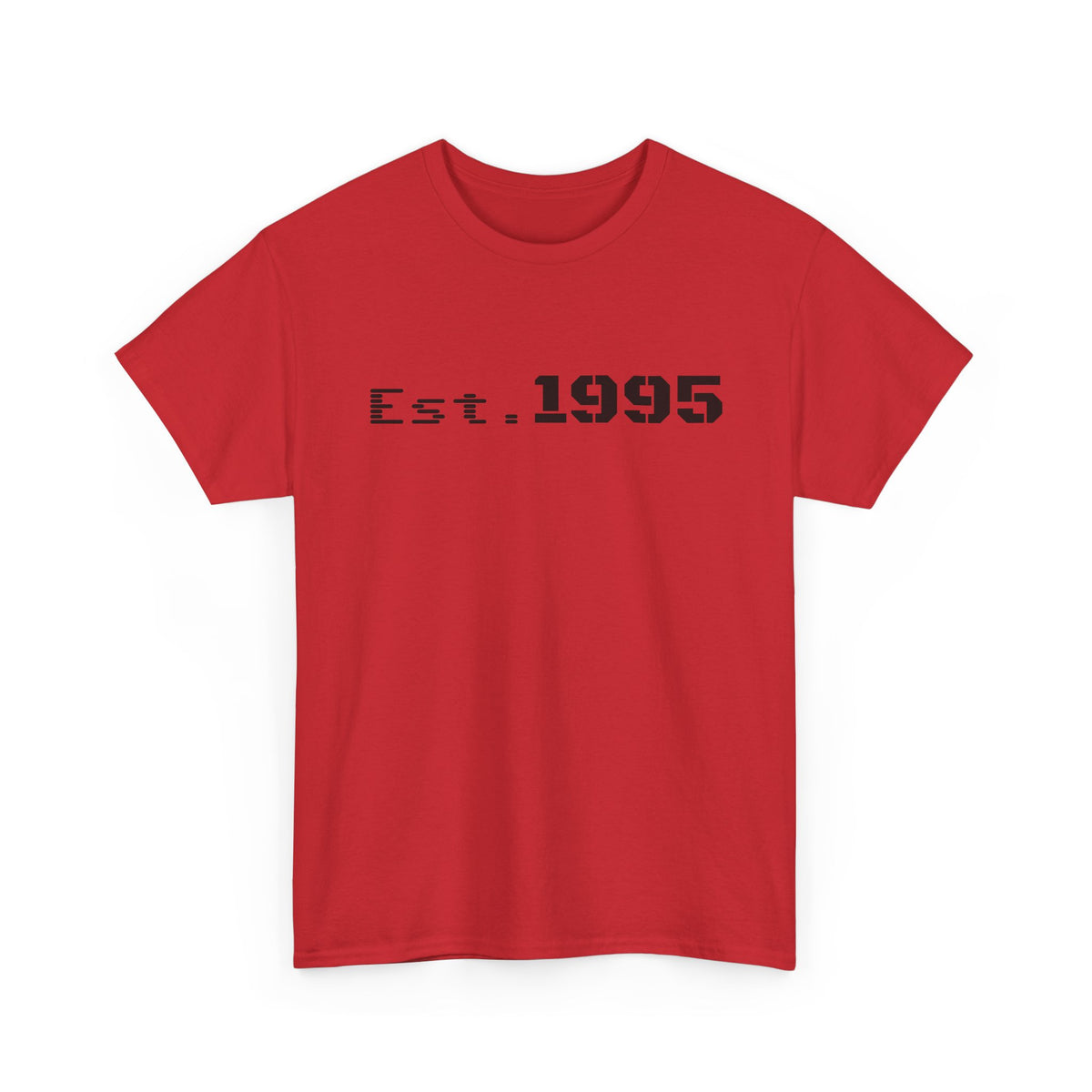 Vintage minimalist Est. 1995 T-shirt by Printify featuring a simple birthday design and classic fit.