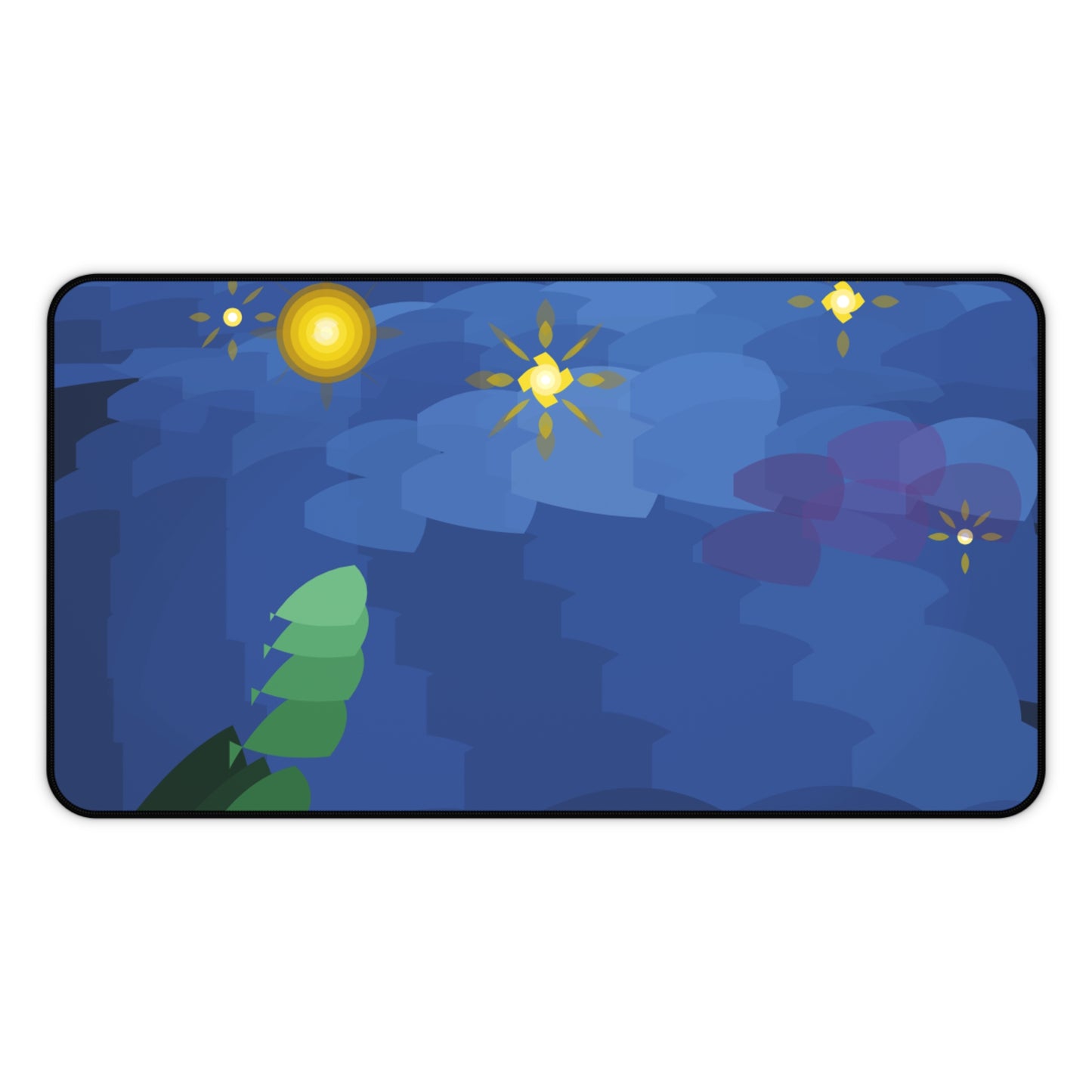 Starry Night Impasto Vortex Desk Mat | Van Gogh Style Brushstroke Design